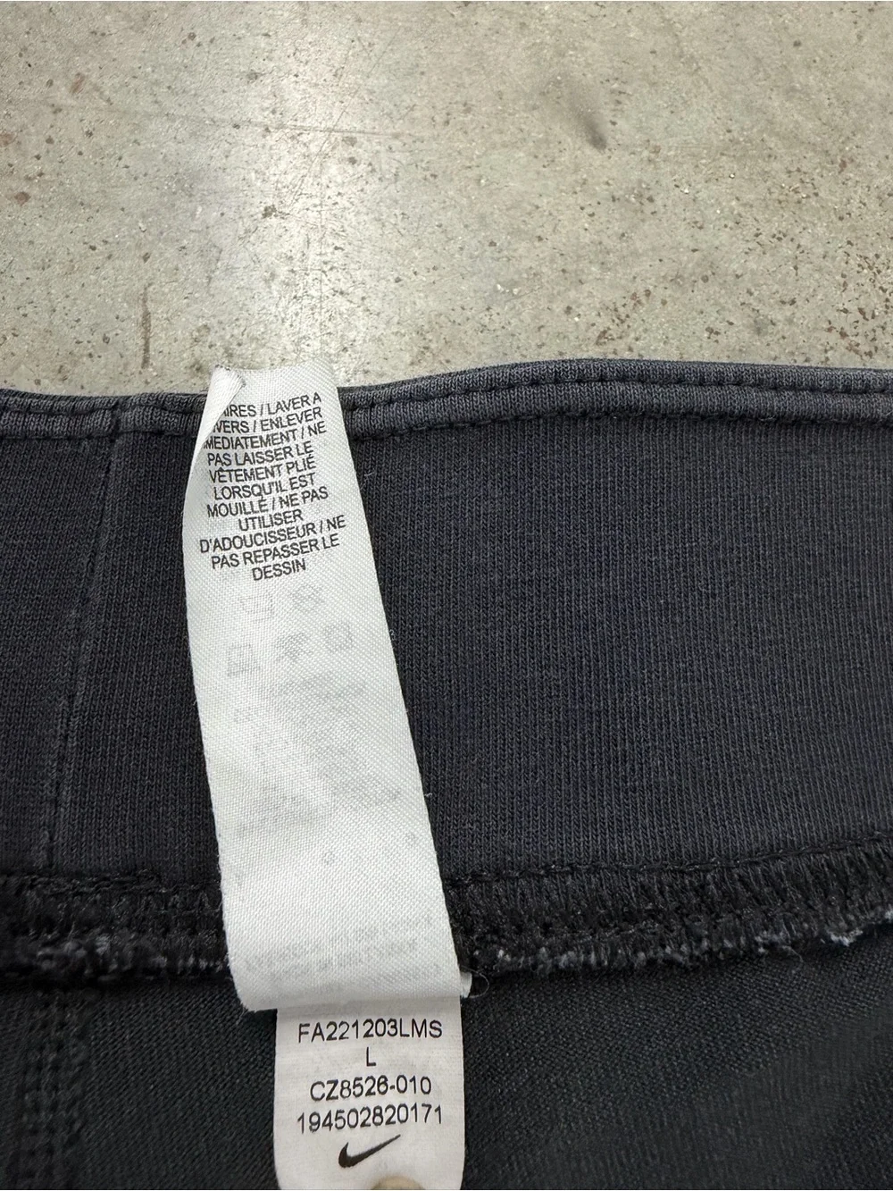 Nike Black Bike Shorts with White Swoosh